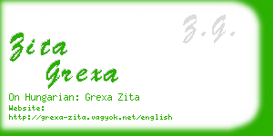 zita grexa business card